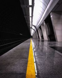 View of empty subway station