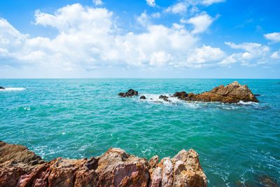 Scenic view of sea against sky