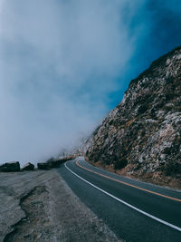 Surface level of road against sky