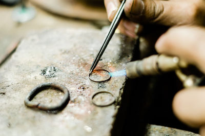 Close-up of human hand