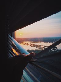 View of sea at sunset