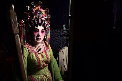 Portrait of female chinese opera performer