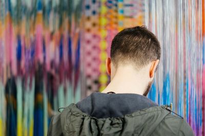 Close-up of woman looking away