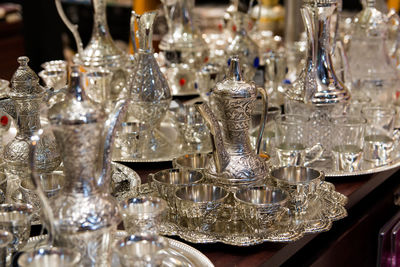 Close-up of wine glass on table