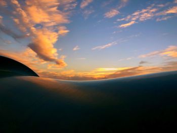 Scenic view of dramatic sky during sunset