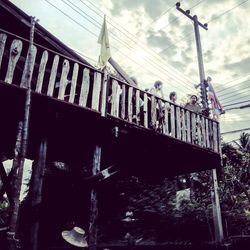 Low angle view of built structure against sky