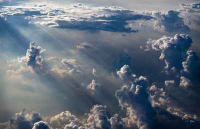 Aerial view of clouds in sky