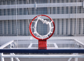 Low angle view of basketball hoop