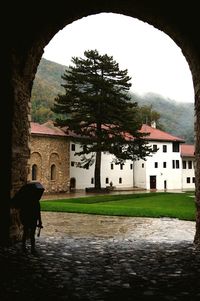 Built structure with trees in background