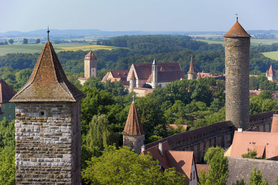 Medieval town rothenburg ob der tauber in bavaria, germany