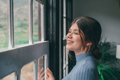 Young woman looking away