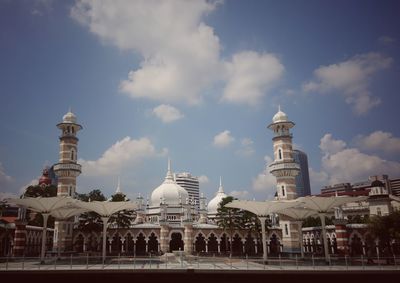 Low angle view of buildings against sky