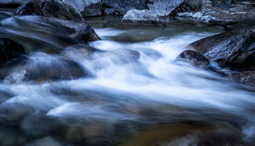 Scenic view of waterfall