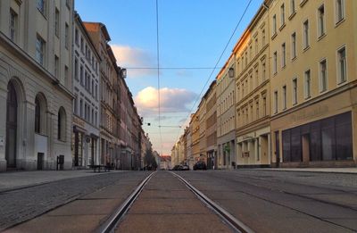 Road passing through city