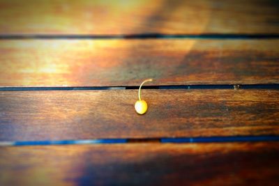 Close-up of water on table