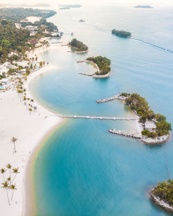 High angle view of swimming pool