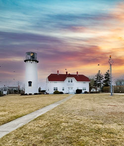 Sunset at chatham, cape cod lighthouse