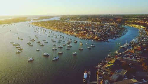 High angle view of city