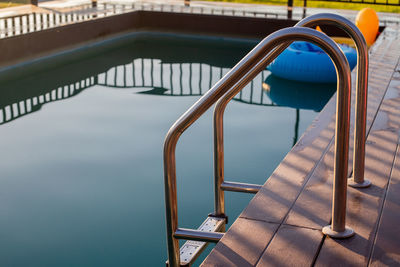 High angle view of swimming pool