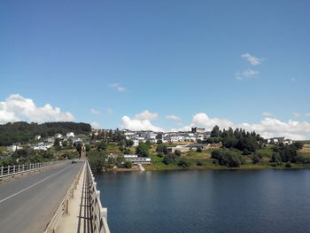 River with cityscape in background