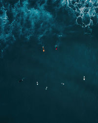 High angle view of sea