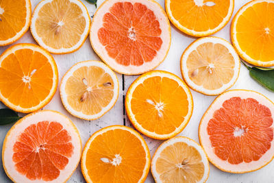 Full frame shot of orange fruits