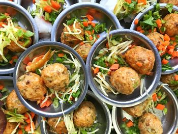 High angle view of food in container