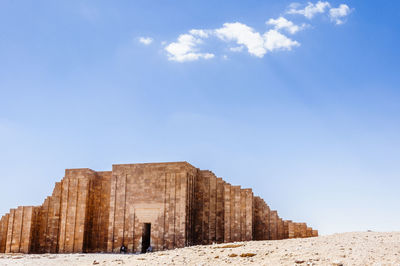 Low angle view of historical building against sky