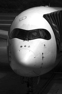 Close-up of airplane