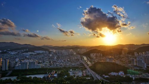 Sunset view from the mountain