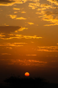 Scenic view of orange sky at sunset