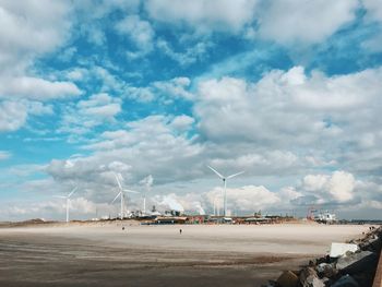 View of sea against cloudy sky