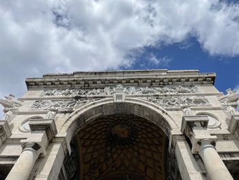 Low angle view of historical building against sky