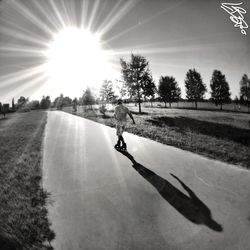 People walking on road