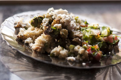 Close-up of food in plate