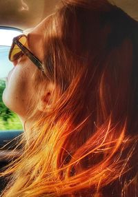 Close-up of man wearing sunglasses