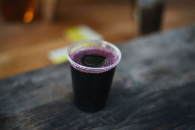 Close-up of drink on table