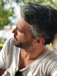 Close-up portrait of young man