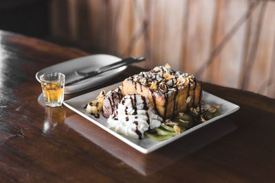 Close-up of drink on table