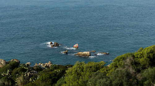 Boats in sea