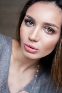 Close-up portrait of young woman