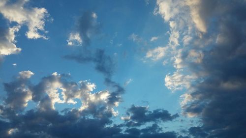 Low angle view of cloudy sky