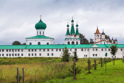 Alexander-svirsky monastery is orthodox monastery in leningrad region, russia. view of trinity part