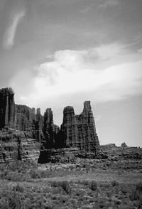 Low angle view of old ruin