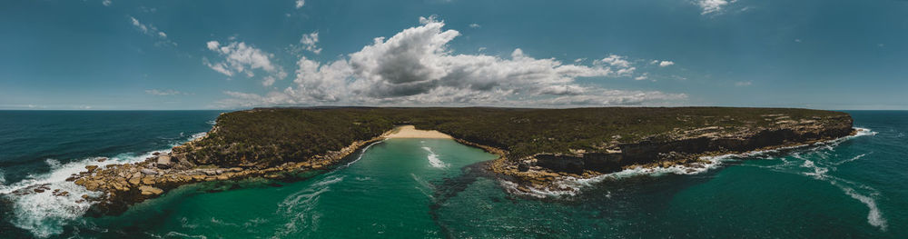 Panoramic view of sea against sky