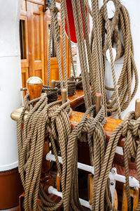 Close-up of wicker basket