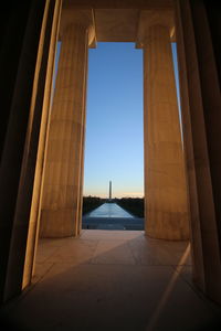 Archway against clear sky