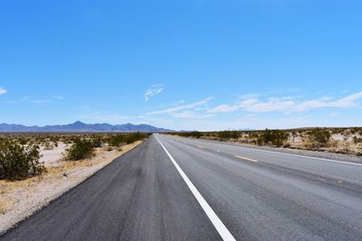 Surface level of road against sky