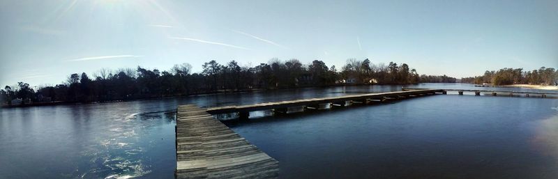 Scenic view of river against sky