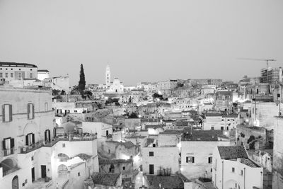 Cityscape against clear sky